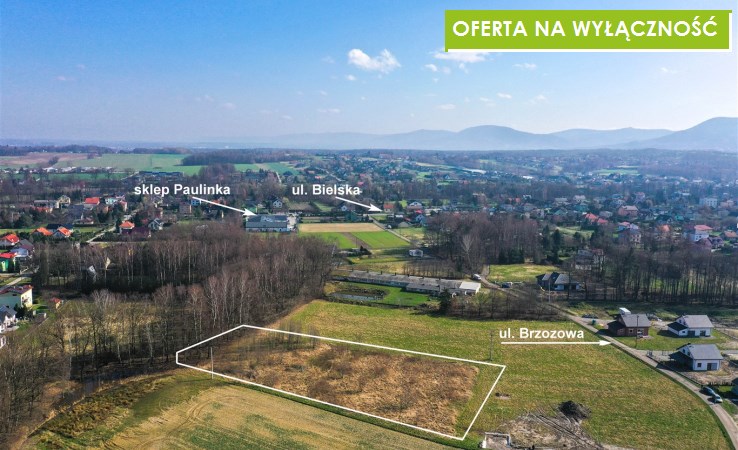 działka na sprzedaż - Wilamowice (gw), Pisarzowice, Brzozowa