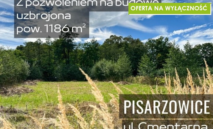 działka na sprzedaż - Wilamowice (gw), Pisarzowice, Cmentarna