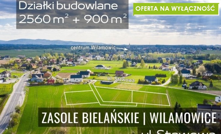 działka na sprzedaż - Wilamowice, Zasole Bielańskie, Stawowa