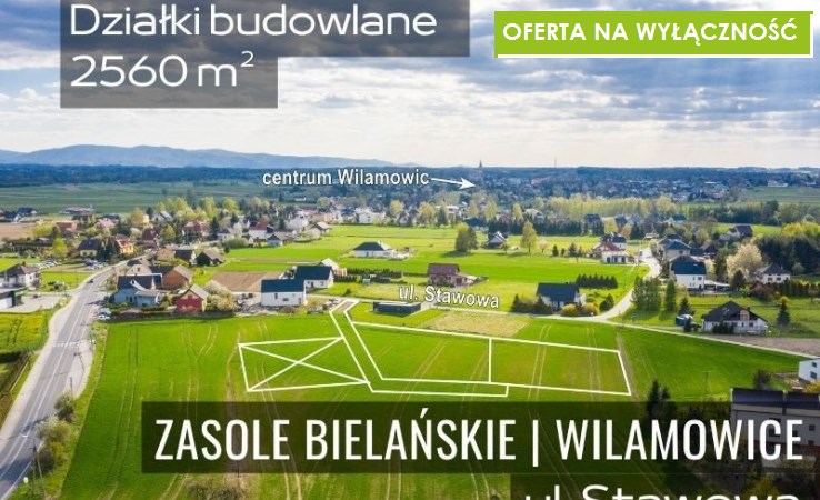 działka na sprzedaż - Wilamowice, Zasole Bielańskie, Stawowa