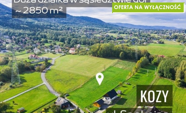 działka na sprzedaż - Kozy, Spokojna